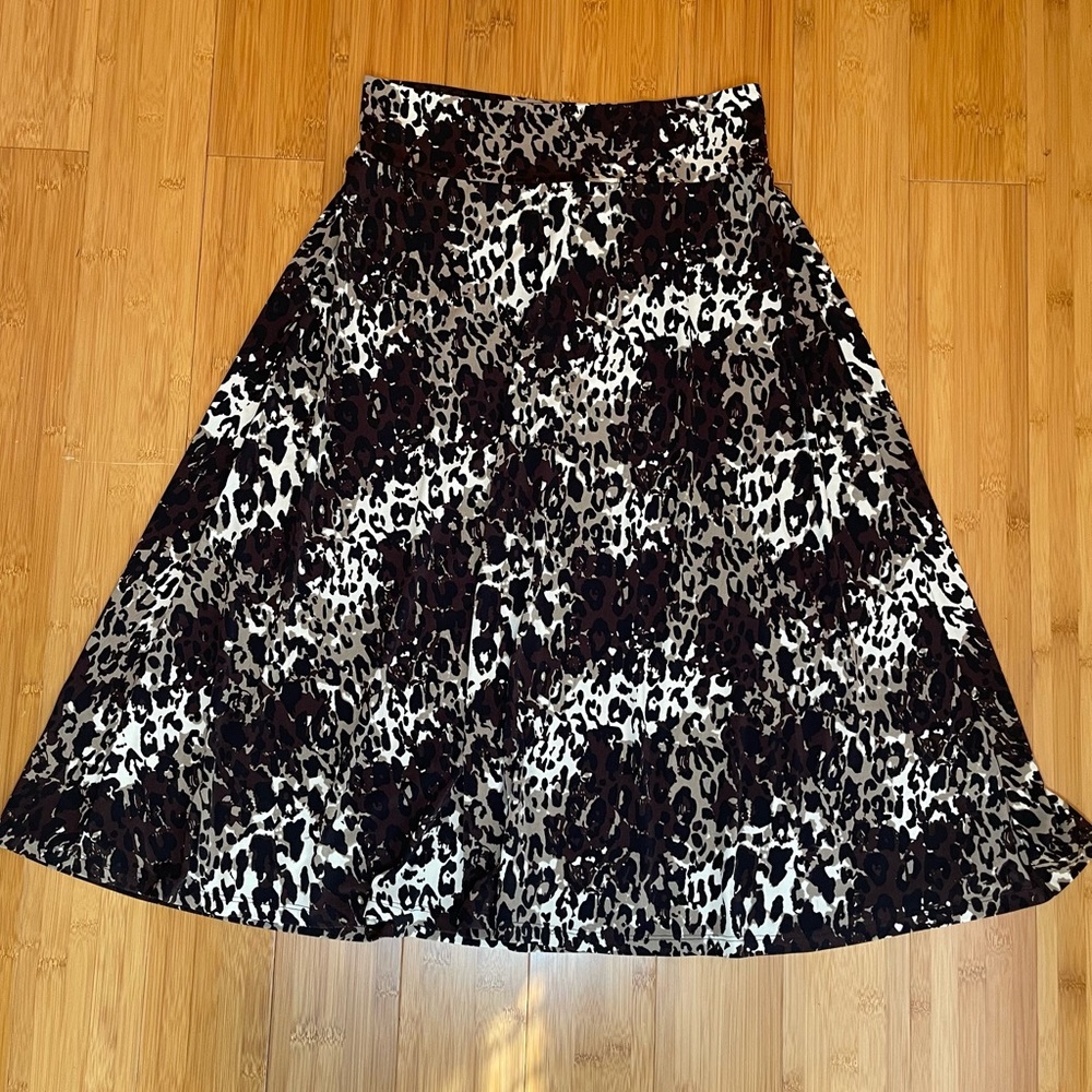 Cato Leopard 🐆 Print Midi A-Line Skirt